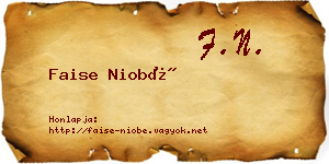Faise Niobé névjegykártya